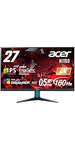 Amazon.co.jp: Acer ゲーミングモニター Nitro 27インチ IPS 非光沢 4K