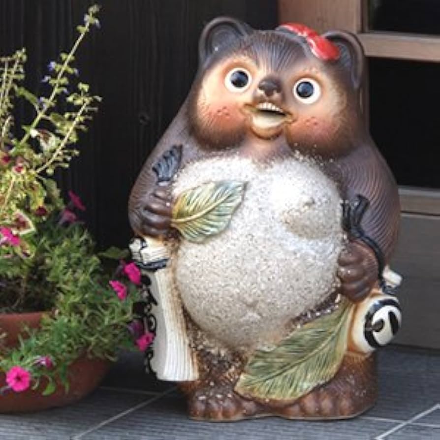 Amazon.co.jp: 信楽焼 13号笑福（メス）狸 しがらきハンカチパッケージ