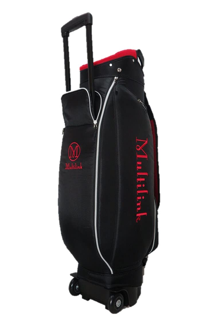 Amazon | 【MULTILINK】キャスター付きキャディバッグ（ブラック
