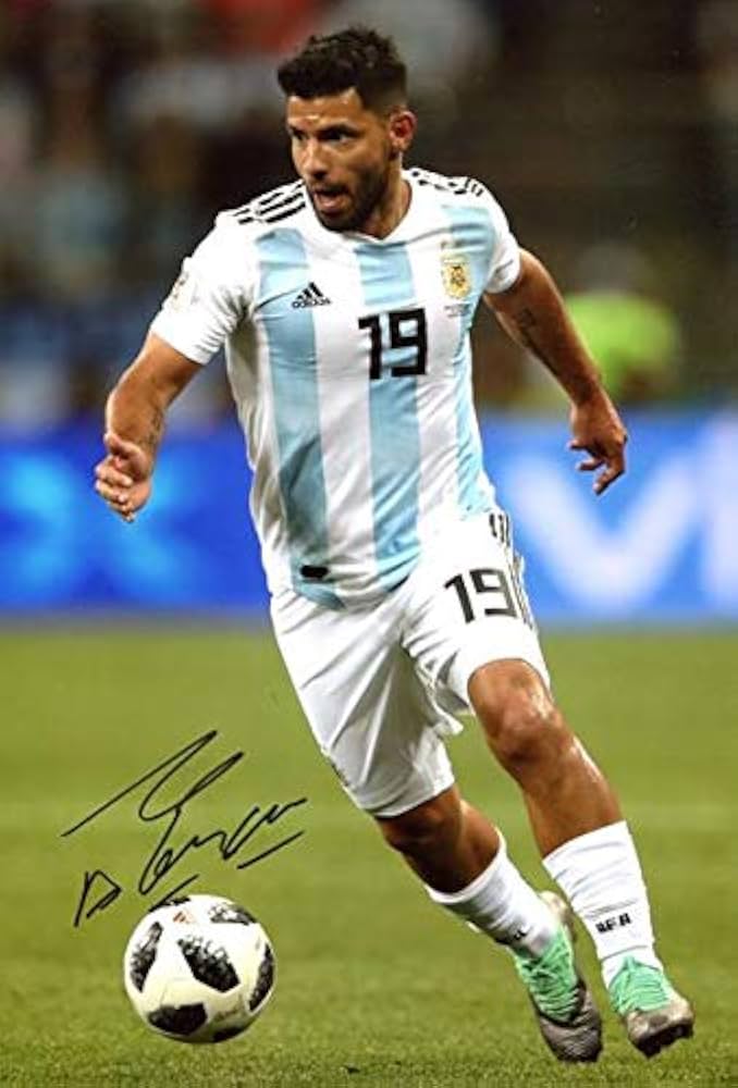 Amazon.co.jp: セルヒオ アグエロ アルゼンチン代表 証明書付き 直筆