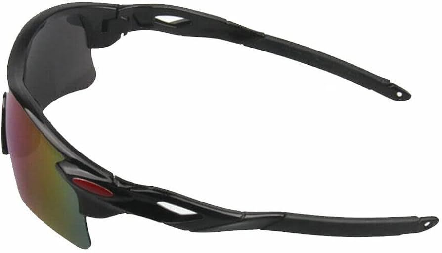 Amazon.co.jp: スポーツサングラス 【レインボーミラーレンズ】 UV400