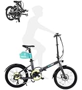 Amazon | ERWAY A01 Lite 電動自転車 折りたたみ 電動アシスト自転車 5