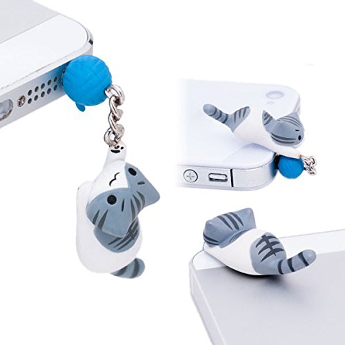 Amazon | Yavoluy にゃんこ型イヤホンジャックカバーとびつきシリーズ
