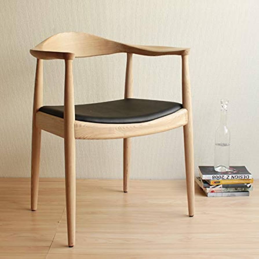 Amazon｜THE CHAIR ザチェア ナチュラル PU レザー ブラック 北欧