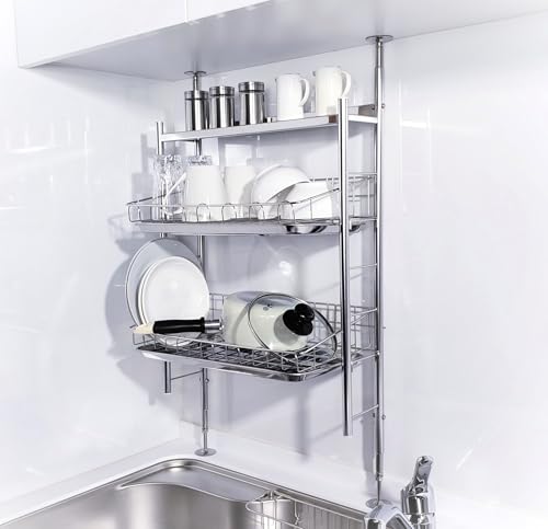 キッチン 水切りラック 突っ張り 3段」の人気商品一覧 | 安い商品を