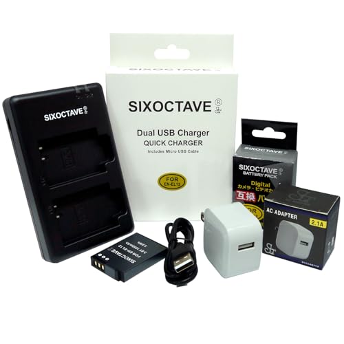 Amazon | SIXOCTAVE アダプタ付き EN-EL12 ニコン 互換バッテリー