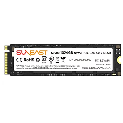 Amazon | SUNEAST 1TB NVMe SSD PCIe Gen 3.0 ×4 M.2 Type 2280 内蔵