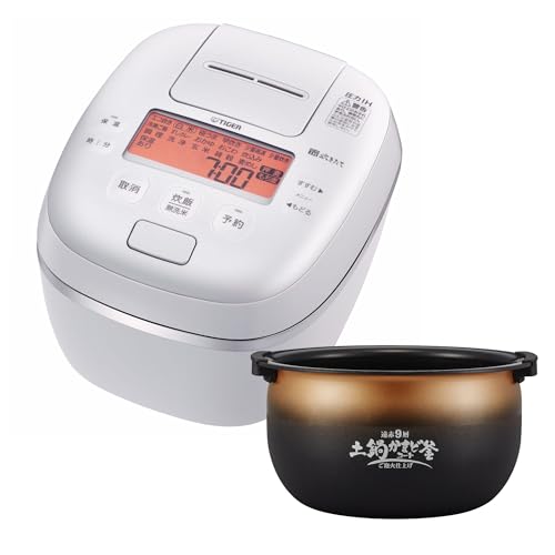 タイガー魔法瓶(TIGER) 炊飯器 5.5合 圧力IH式 ご泡火炊き 土鍋かまど