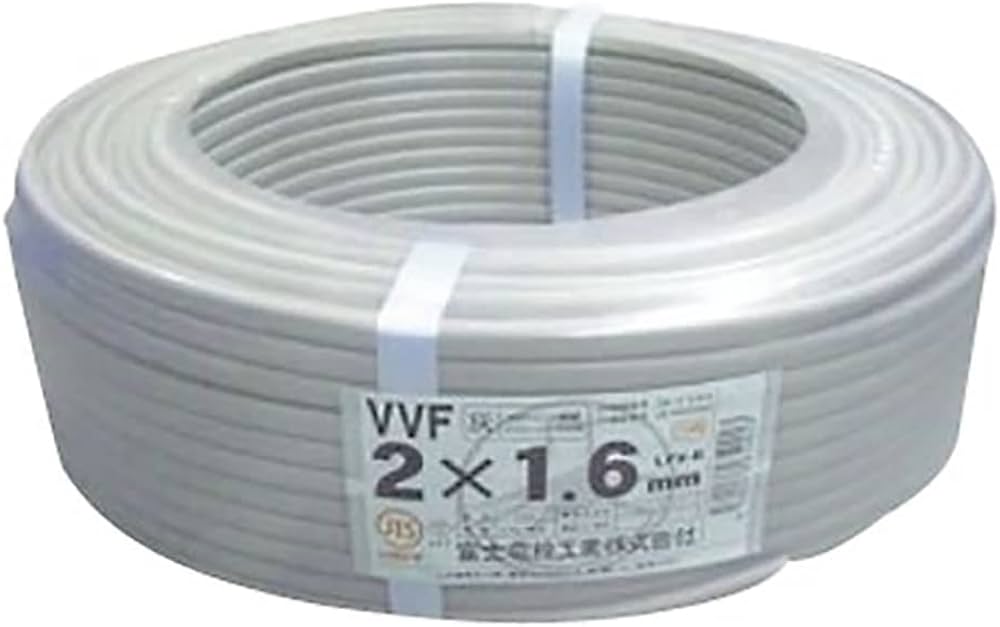 Amazon | 富士電線工業 低圧配電用ケーブル VVF 2心×2.0mm 100m 灰