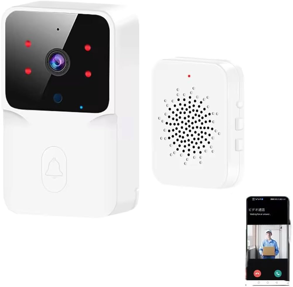 Amazon.co.jp: zmart Tuya ビデオドアベル ワイヤレス HD カメラ IR