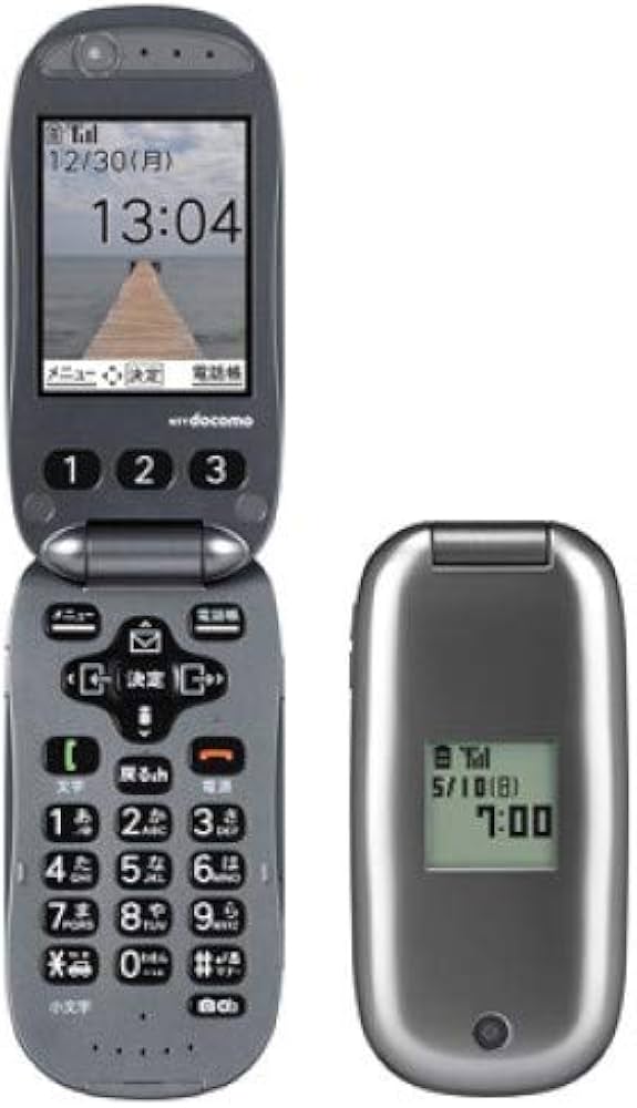 Amazon | FUJITSU FOMA らくらくホン ベーシックII F-07A メタル