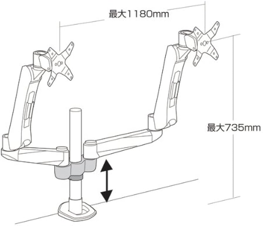 Amazon.co.jp: SANWA SUPPLY 水平垂直液晶モニターアーム(2面) CR
