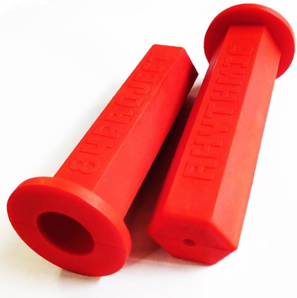 Amazon.co.jp: バイク 84グリップ 赤 ハチヨン 六角グリップ ハンドル