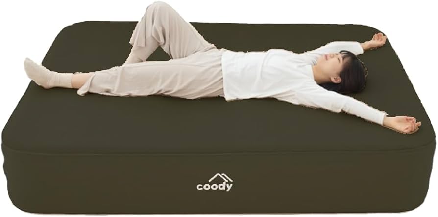 Amazon.co.jp: coody エアベッド AIR BLOCK (オリーブグリーン, キング