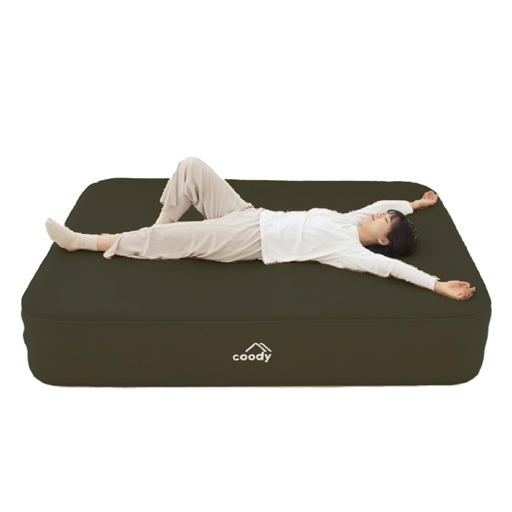 Amazon.co.jp: coody エアベッド AIR BLOCK (オリーブグリーン