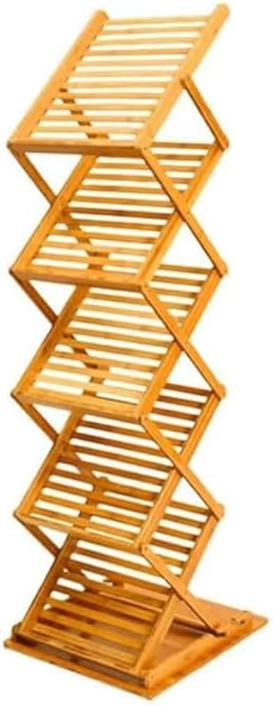 Amazon.co.jp: カタログスタンド マガジンラック 折りたたみ式 5段 竹