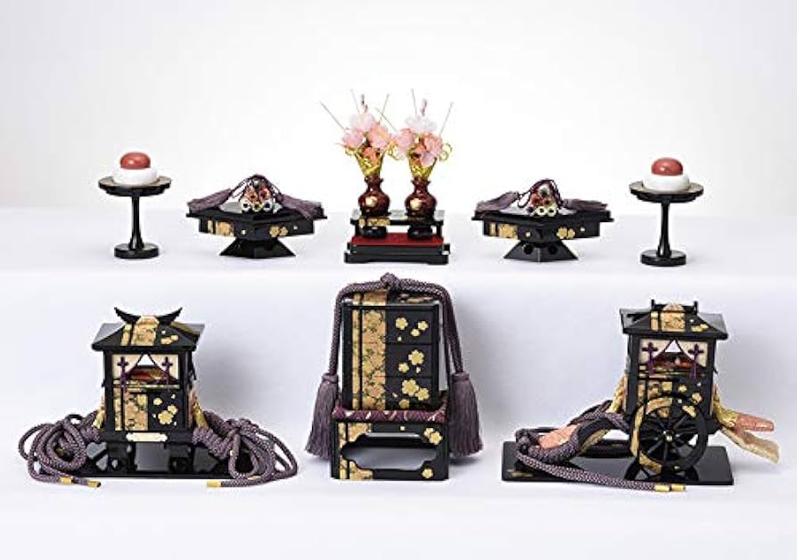 Amazon | 部品売り 雛人形 25号 6点道具 3段用 木製 六品揃 雛道具