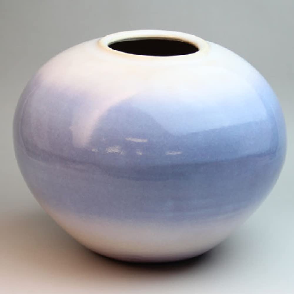 Amazon.co.jp: 萩陶苑 フラワーベース・花器 水色 2 萩焼 19730