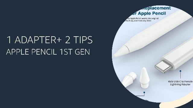 Amazon.com: USB C Pencil Adapter +2 Pcs Nibs for Apple Pencil 1st