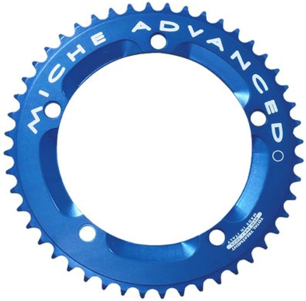 Amazon.co.jp: MICHE ピスト用チェーンリング ブルー/47T : スポーツ