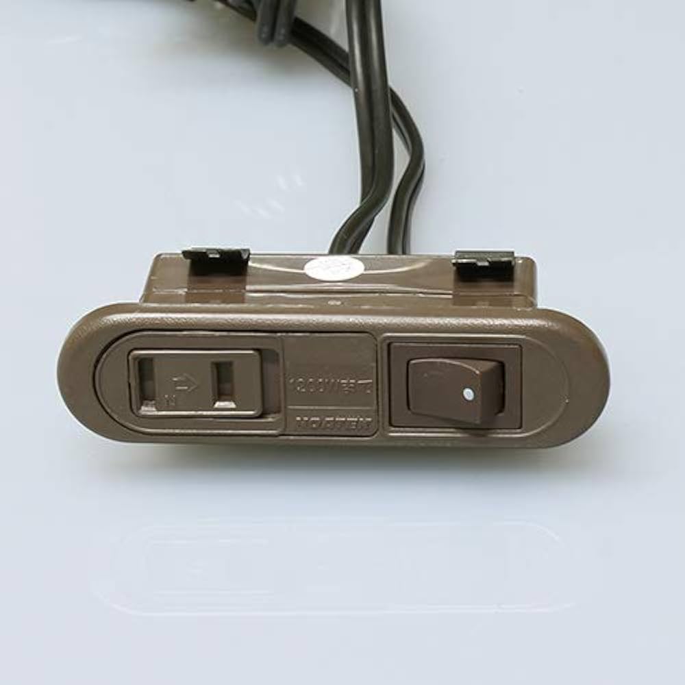 Amazon.co.jp: ノア 家具用コンセント（什器用） スイッチ付スライド