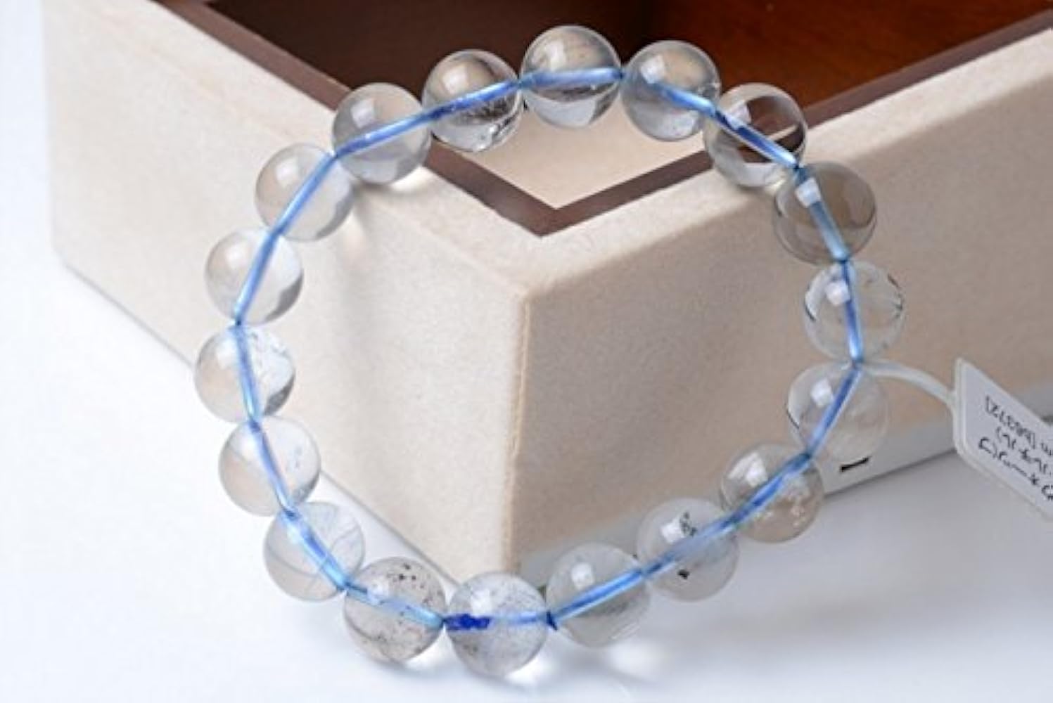 幸運堂 天然石 ブルーラビットヘア クラスター 161グラム 台座付き