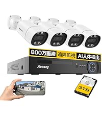 Amazon.co.jp: 【4K/800万画素・双方向通話・3TB HDD内蔵】防犯カメラ