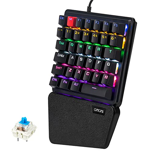 Amazon | CHONCHOW 青軸 片手ゲーミングキーボード APEX 7個RGBバック