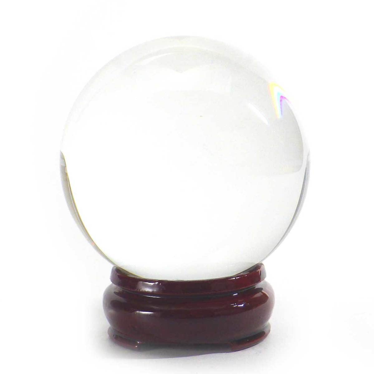 Amazon.co.jp: 人工 （溶錬） 水晶玉 80mm 水晶玉 人工水晶 台座