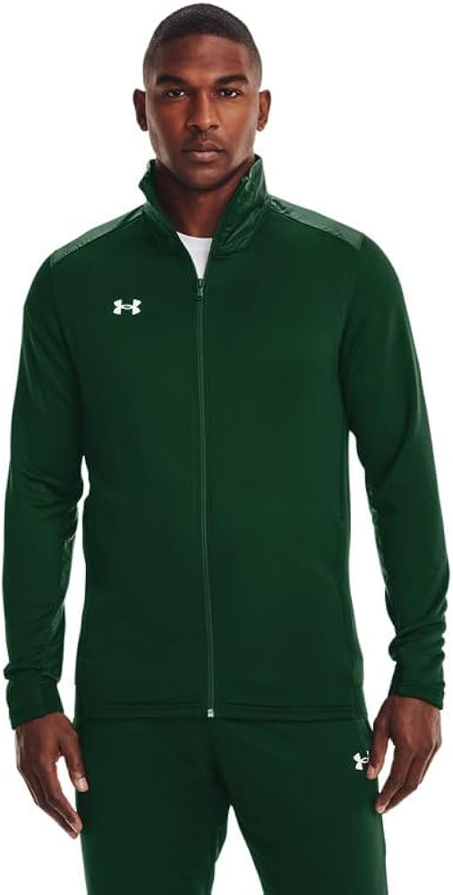 Under Armour Command Mens Warm-up Full Zip L Forest Green-white at