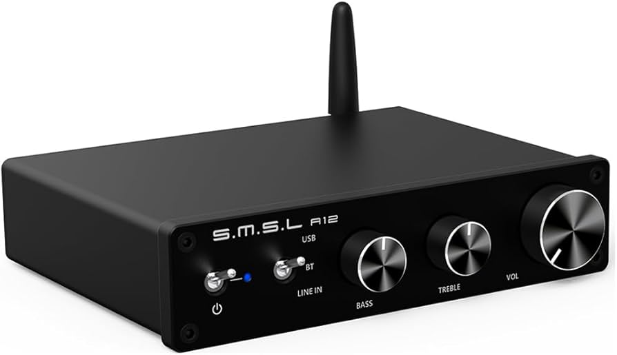 Amazon.co.jp: S.M.S.L A12 オーディオアンプ、HiFi 2チャンネル 低音