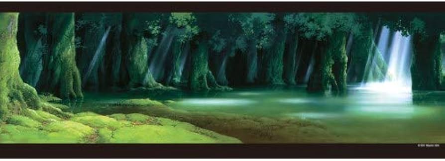 Amazon.co.jp: 352-203 もののけ姫 シシ神の森 ジブリ専用フレーム付き