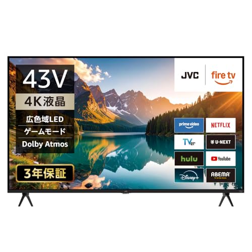 Amazon | JVC Fire TV 搭載 4K 液晶 スマート テレビ 43型 43インチ