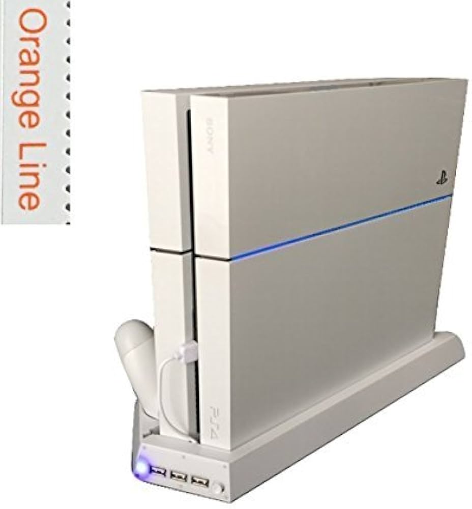 Amazon | PS4 多機能縦置きスタンド コントローラー2台充電 USBハブ3