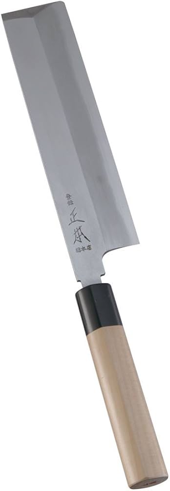 Amazon｜正本総本店 本霞・玉白鋼 東型薄刃庖丁 19.5cm 刀身:玉白鋼