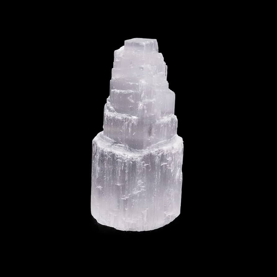 Amazon.co.jp: セレナイト タワー 原石 モロッコ産 置き物 浄化 風水