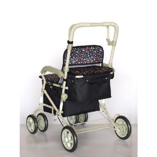 Amazon | 島製作所 マーチS 小花ブラック | 島製作所 | シルバーカー