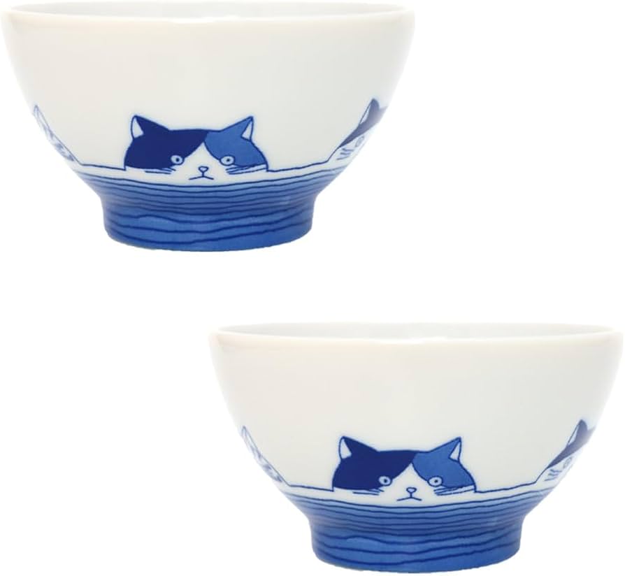 Amazon | 暮らしの彩り 飯碗 ねこフレンズ飯碗 2個セット 250ml 日本製