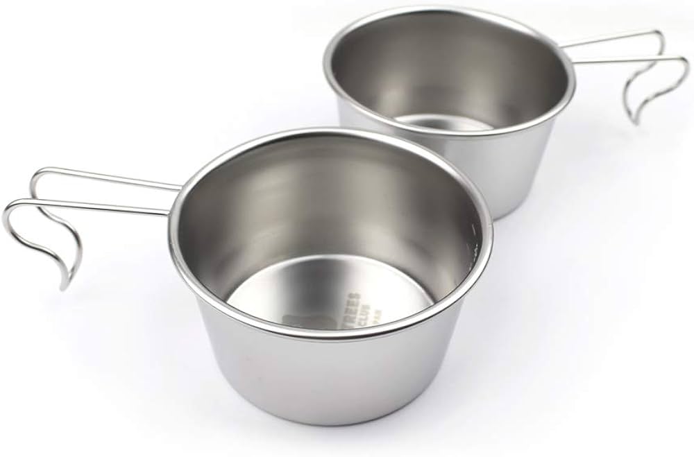 Amazon | PEAKS&TREES ステンレス シェラカップ 直火 深型 300ml 2個