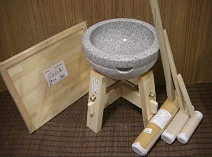 Amazon | 餅つき道具 二升用臼 木台・杵S・子供用キネ大小2本・二升用
