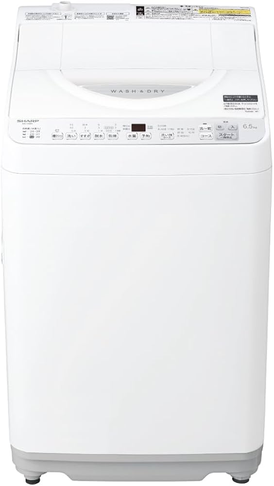 Amazon | シャープ タテ型 洗濯乾燥機 洗濯 6.5kg 乾燥 3.5kg 幅52.0cm