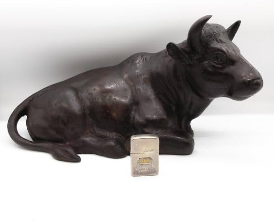 Amazon.co.jp: 昭和レトロアンティーク鉄製鋳物鉄8kg牛置き物オブジェ