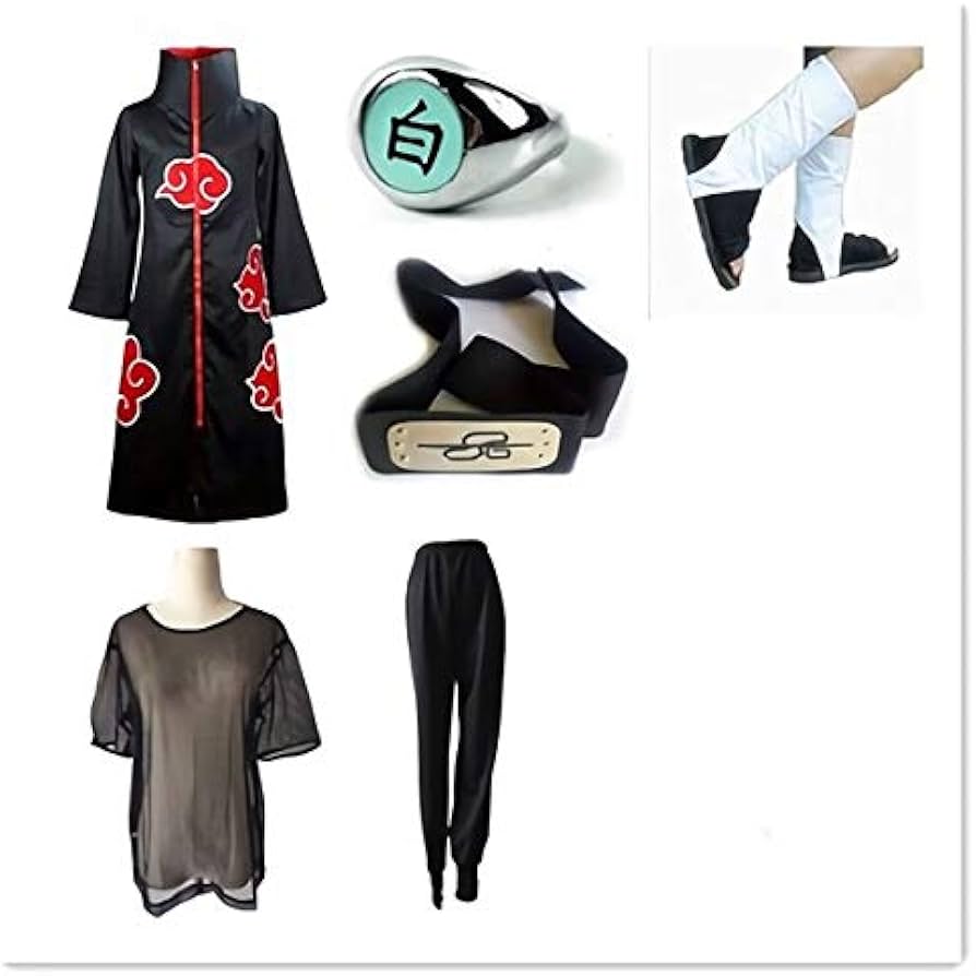 Amazon | NARUTO 暁 小南 コスプレ 衣装 フルセット（白リング・靴含む