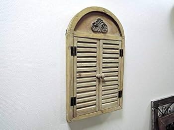 Amazon.co.jp: ウッド ウィンドウミラー ルーバー ウォールミラー