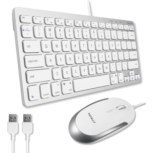 Amazon | MACALLY mac キーボード USB A 有線 コンパクト サイズ US