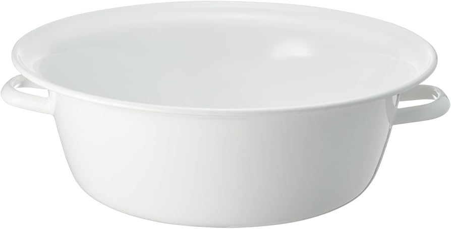 Amazon.co.jp: 野田琺瑯 たらい ホーロー 40cm ホワイト 日本製 TAー40