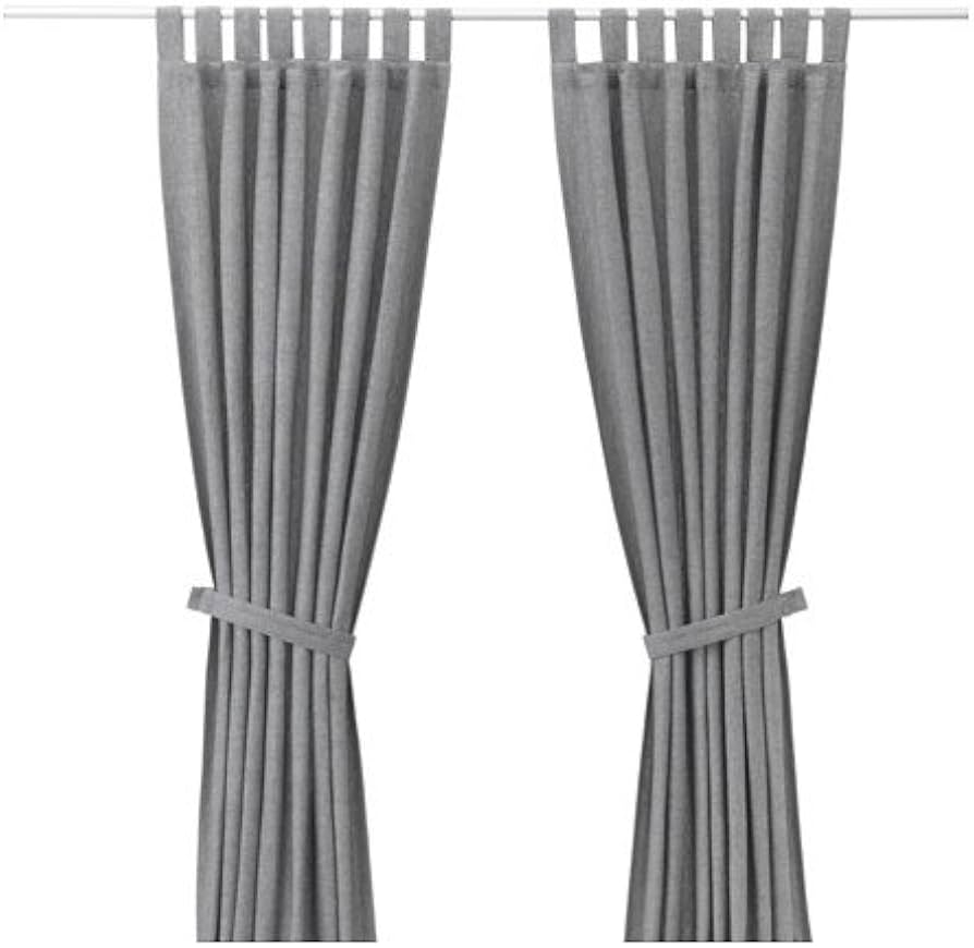 Amazon｜IKEA(イケア) LENDA カーテン タッセル付き 1組, グレー