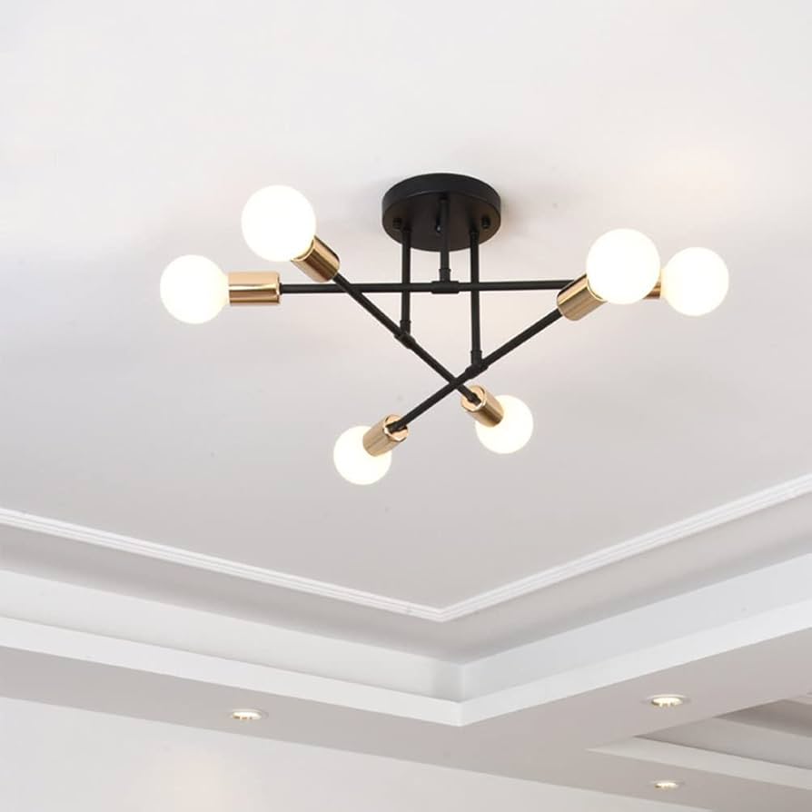 Amazon.co.jp : 6灯 シャンデリア シーリングライト E26 ペンダント