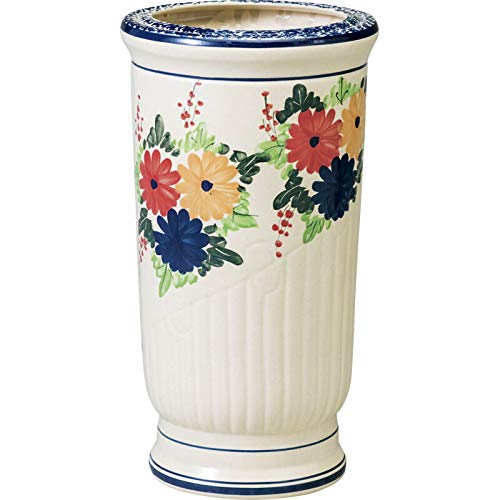 Amazon.co.jp: おしゃれ 傘立て 陶器製 玄関用 円筒型 アンティーク調