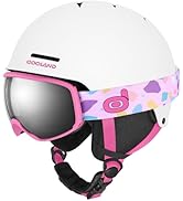 Amazon | Odoland 子供用スキーヘルメット ゴーグル付き スノーボード